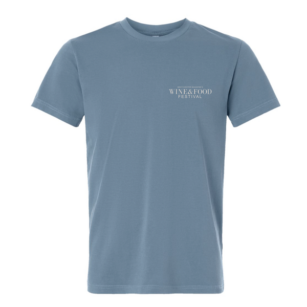 WMWFF 2026 - Unisex Crewneck Shirt - Wine Glasses - Pigment Slate