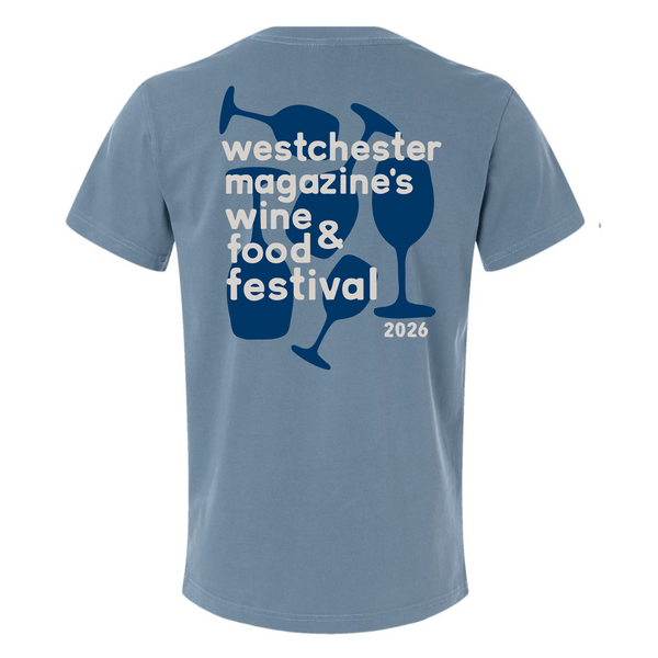 WMWFF 2026 - Unisex Crewneck Shirt - Wine Glasses - Pigment Slate