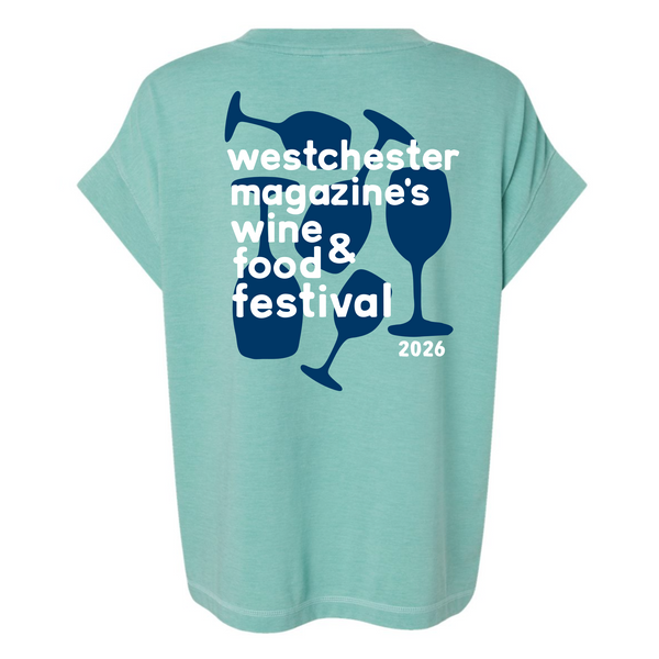 WMWFF 2026 - Women's Vintage Tee - Wine Glasses - Seafoam
