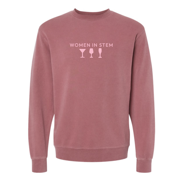 Women In Stem - Unisex Crewneck Sweatshirt - Pigment Maroon