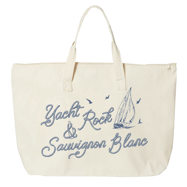 Yacht Rock - Zip Tote Bag - Natural