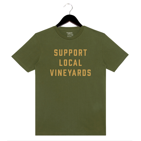 Support Local Vineyards - Unisex Crewneck Shirt - Army Green