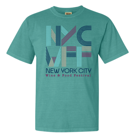 NYCWFF '23 - Unisex Crewneck Shirt - Retro Lines - Seafoam