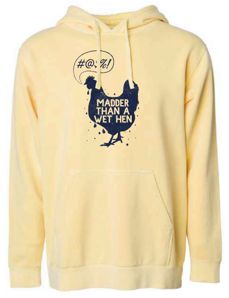Wet Hen by Tupelo Honey - Unisex Hooded Sweatshirt - Pigment Yellow