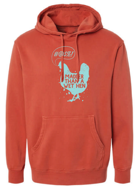 Wet Hen by Tupelo Honey - Unisex Hooded Sweatshirt - Pigment Amber