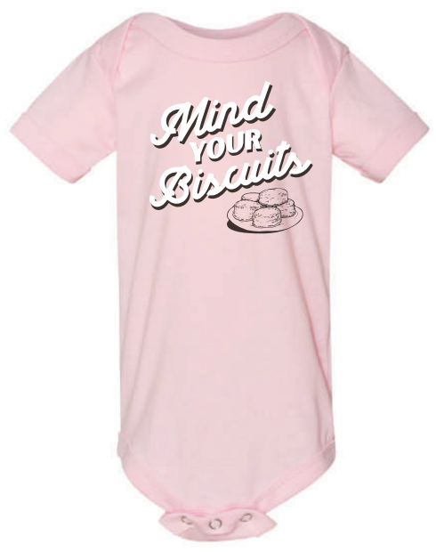 Mind Your Biscuits by Tupelo Honey - Infant One Piece - Pink