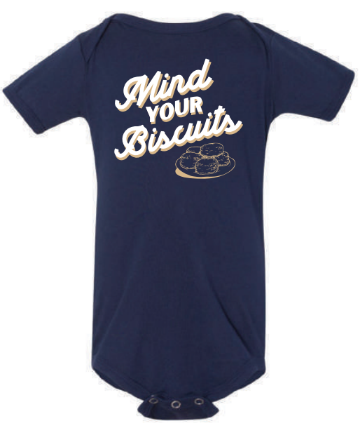 Mind Your Biscuits by Tupelo Honey - Infant One Piece - Navy