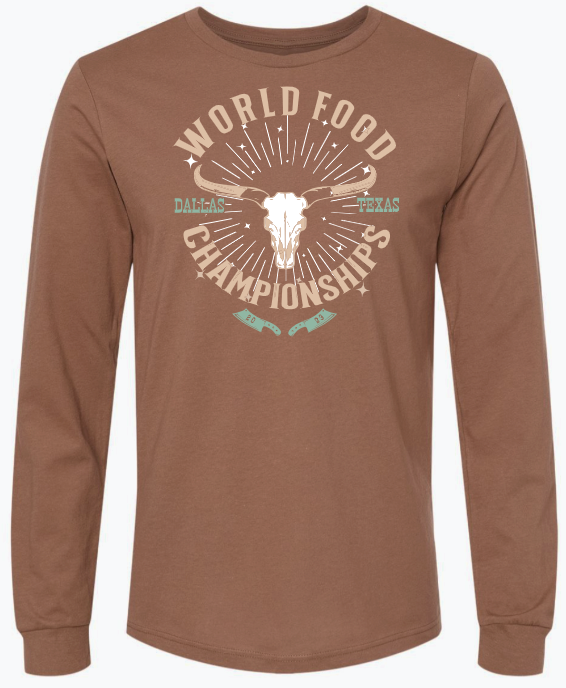 World Food Championships '23 - Unisex Long Sleeve Shirt - Steer - Chestnut