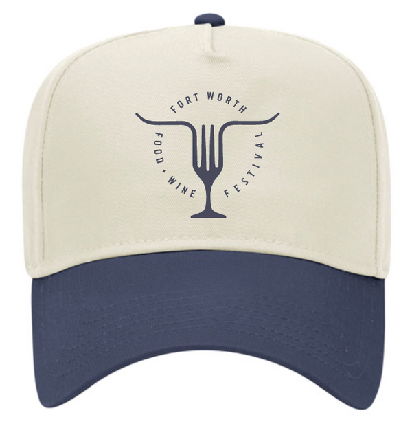 FWFWF 2024 - Structured Baseball Cap - FWFWF Logo - Navy / Natural
