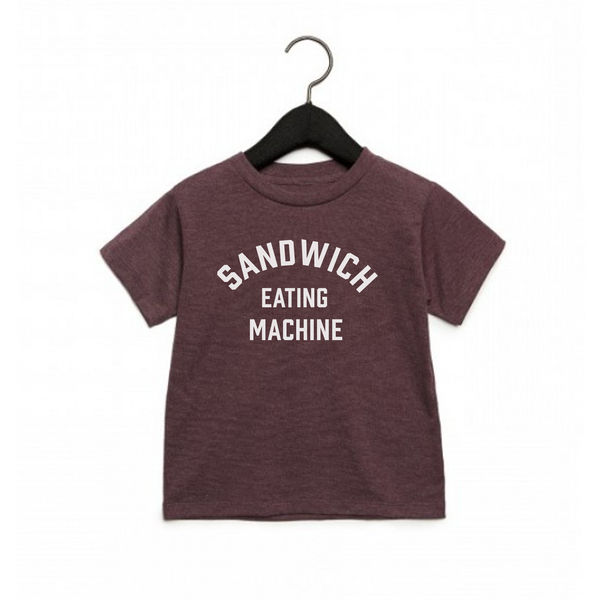 Sandwich Eating Machine - Unisex Toddler Tee - Maroon