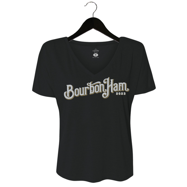 Bourbonham ’23 - Bourbonham - WOMEN'S LOOSE V-NECK - Black