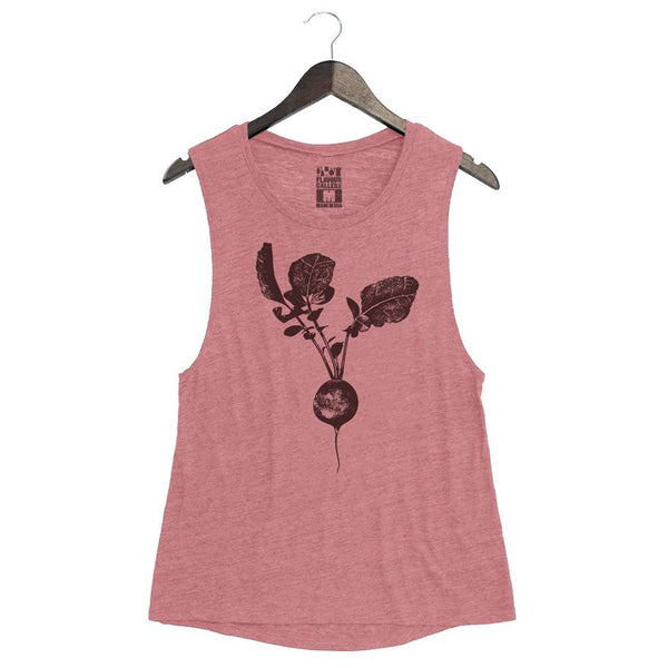 Beet - Women's Muscle Tank - Mauve Slub