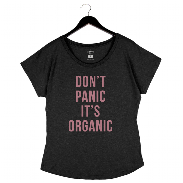 Don't Panic It's Organic - Women's Dolman - Black