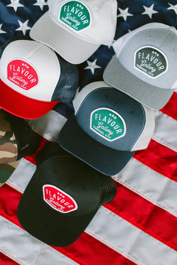 Flavour Gallery Red Patch - Trucker Hat - Black