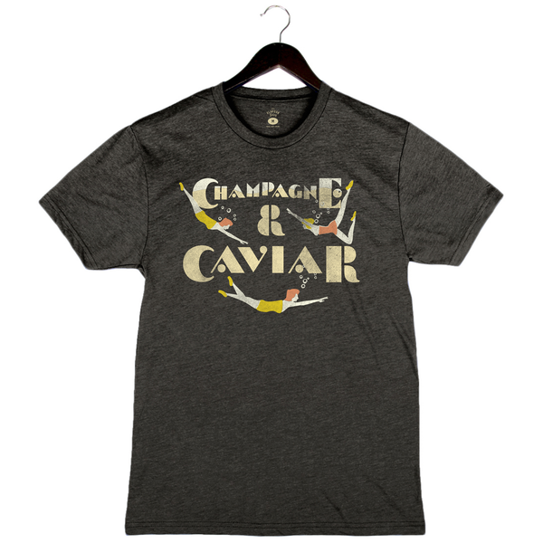 Champagne & Caviar - Unisex Crewneck Shirt - Charcoal