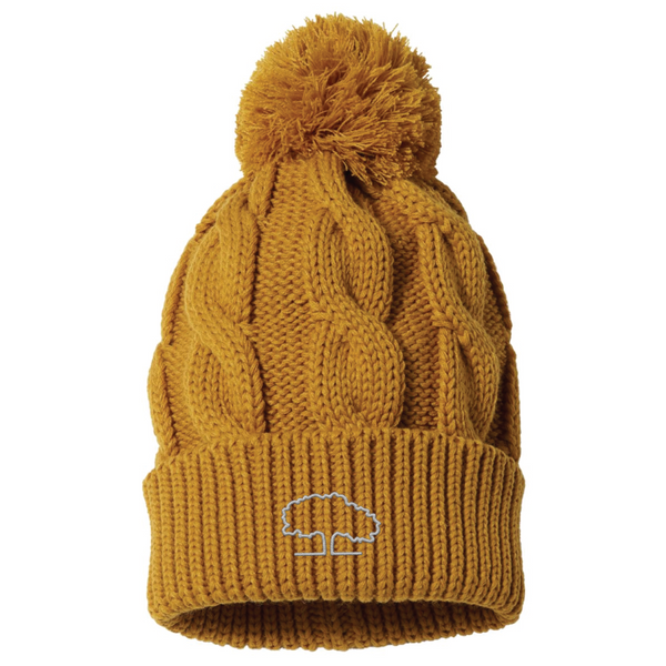 TUPELO HONEY - TREE ICON - POM BEANIE - Caramel
