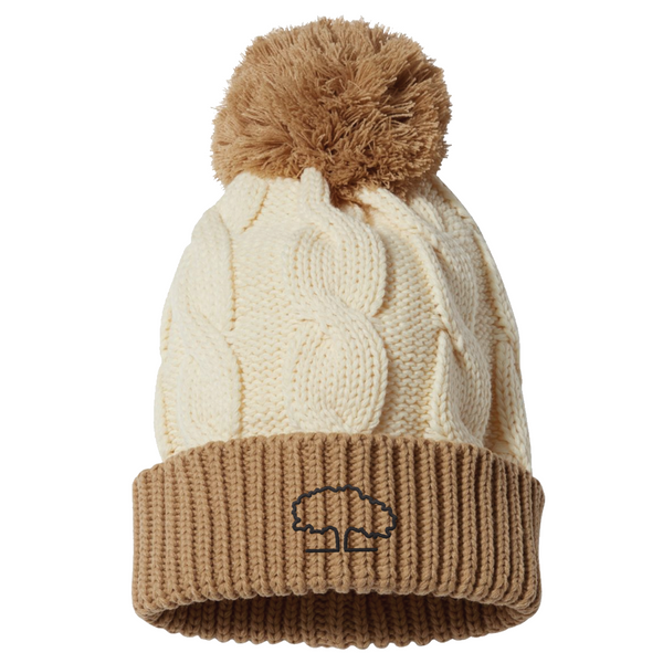 TUPELO HONEY - TREE ICON - POM BEANIE - Cream / Caramel