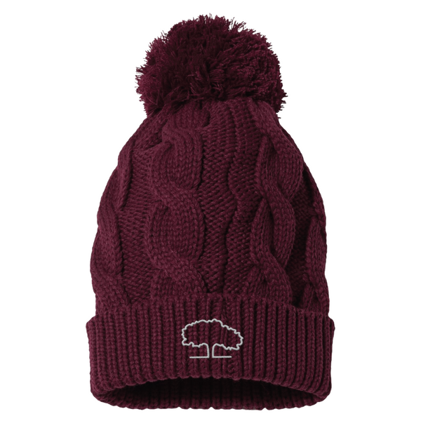 TUPELO HONEY - TREE ICON - POM BEANIE - MAROON