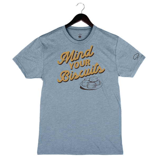MIND YOUR BISCUITS BY TUPELO HONEY - UNISEX/MEN'S CREW - DENIM