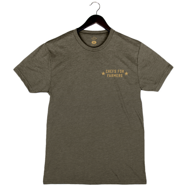 Chefs For Farmers ’22 - Brisket - Unisex Crew Neck T-Shirt - Military Green