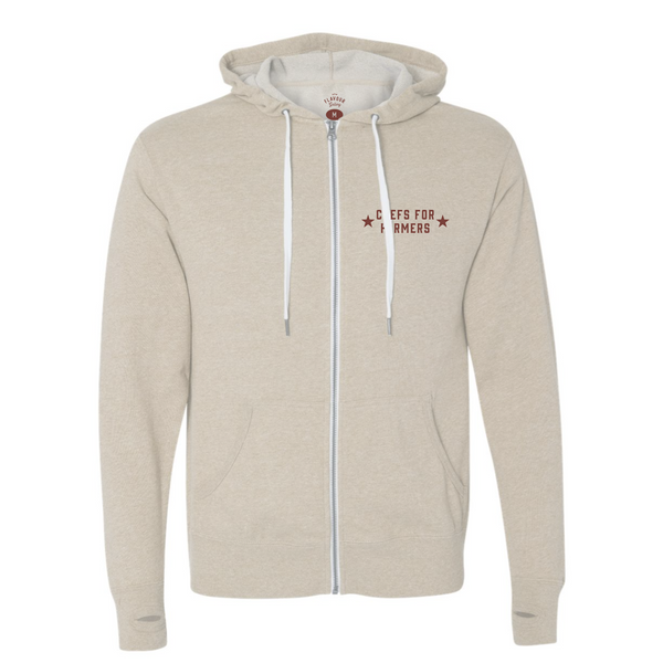 Chefs For Farmers ’22 - Support the Source - Unisex French Terry Hooded Sweatshirt - Oatmeal