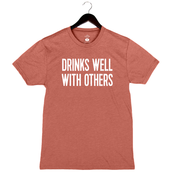 Drinks Well With Others - Unisex Crewneck Shirt - Paprika