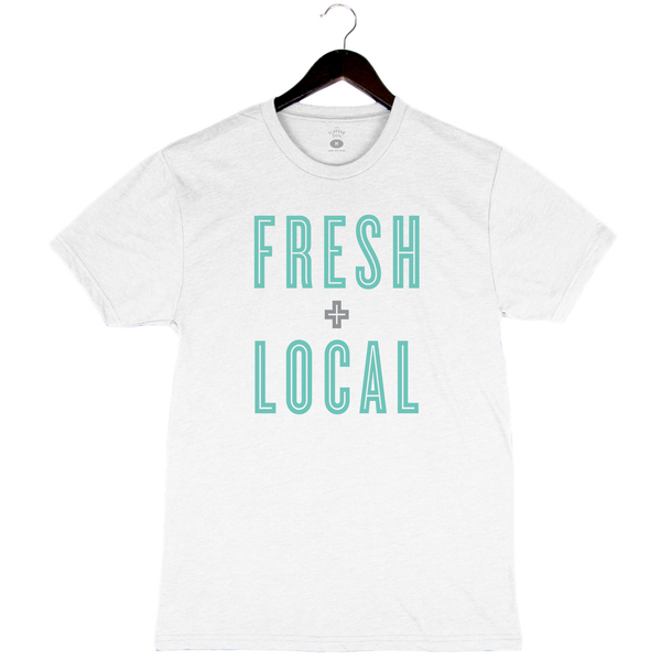 Fresh + Local - Unisex Crewneck Shirt - White