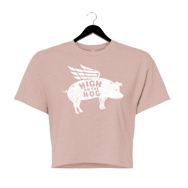 High On The Hog - Women's Cropped Shirt