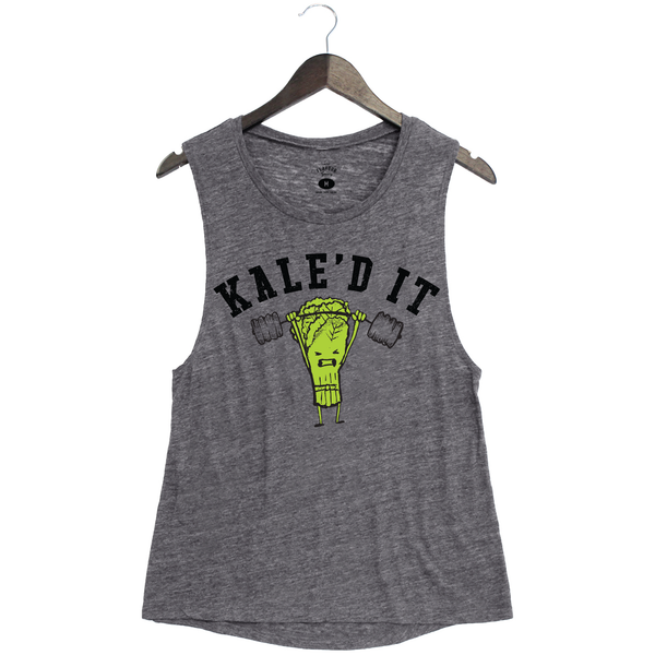 Kale'd It - Women's Muscle Tank - Asphalt