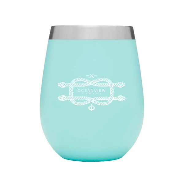 Oceanview Of Nahant - 12 oz. Travel Wine Tumbler - Mint