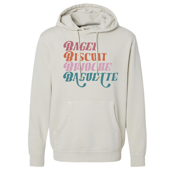 Bagel Biscuit Brioche Baguette - Unisex Pullover Hooded Sweatshirt - Ivory
