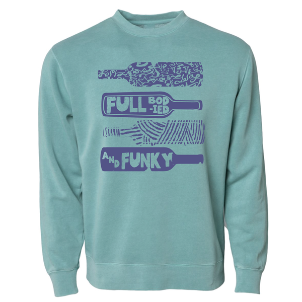 @SamanthaSommelier - Full Bodied & Funky - Pigment-Dyed Crewneck Sweatshirt - Mint