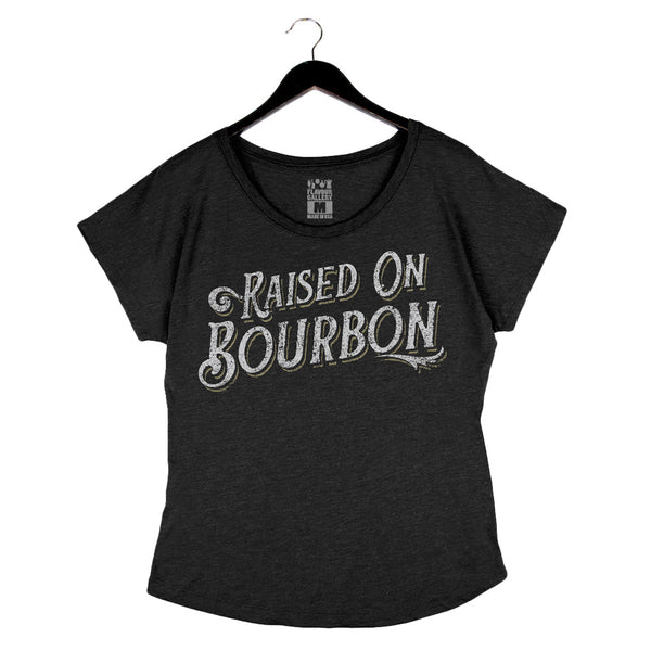 Raised on Bourbon - Women's Dolman - Vintage Black
