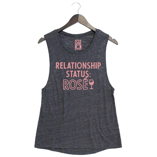 Relationship Status: Rosé - Women's Muscle Tank - Charcoal Black