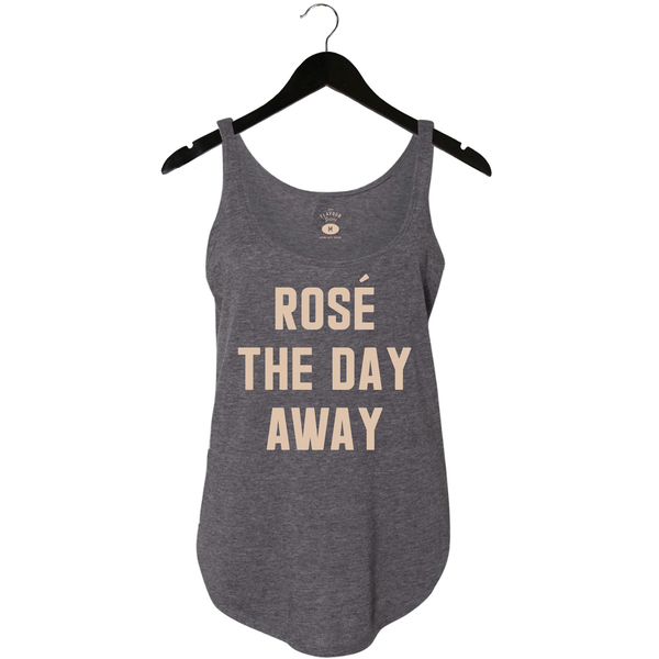 @SamanthaSommelier - Rosé The Day Away - Ladies Tank - Charcoal