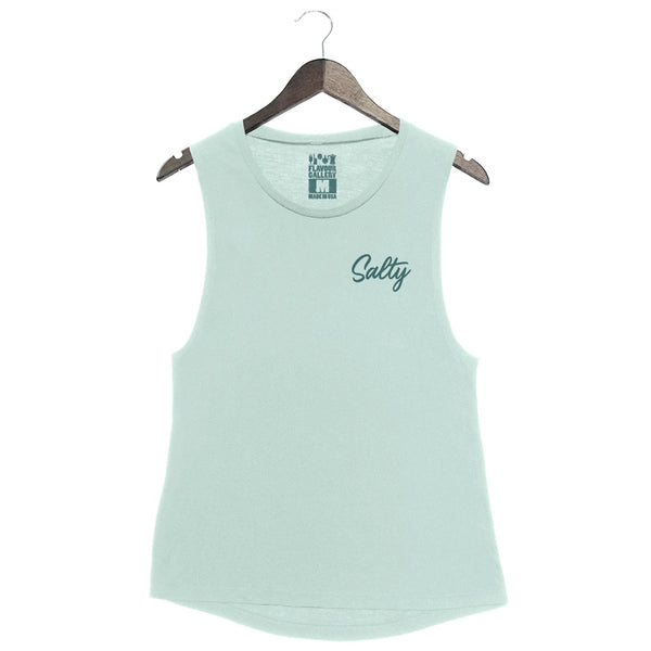 Salty - Women's Muscle Tank - Dusty Blue