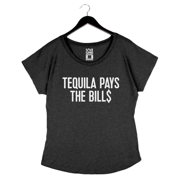 Tequila Pays the Bills - Women's Dolman - Vintage Black