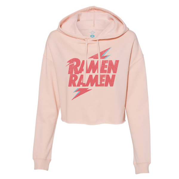 Ramen Ramen - Women's Crop Hoodie - Blush