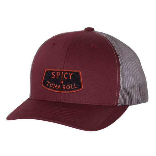 Spicy Tuna Roll - Trucker Hat - Maroon/Grey
